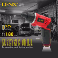 دريل كهربائي DENX DX1772 مع كشاف و40 قطعة لجميع أع...