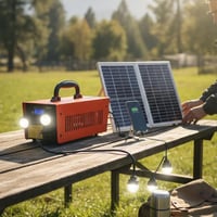 نظام طاقة شمسية محمول DENX DX3634 ببطارية 12000mAh...