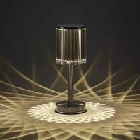 مصباح طاولة كريستالي مع بطارية قابلة لإعادة الشحن...