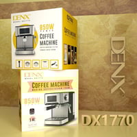 ماكينة صنع القهوة والإسبريسو DENX DX1770 بقوة 850...