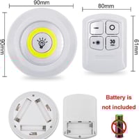 أضواء LED تتكون من 3 قطع مع جهاز تحكم عن بُعد لمخت...