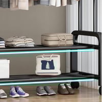 ستاند ملابس 3×1 (لون اسود) من Primo Plus بخطافات ج...