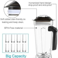 خلاط كهربائي بقوة 1800 واط وسعة 2 لتر لجميع الاستخ...