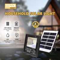 مصباح الطاقة الشمسية DENX DX2077 بقوة 100 واط وإضا...