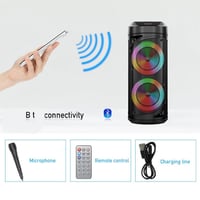 مكبر صوت ZQS6212 ببطارية 3000 مللي أمبير مع إضاءة...