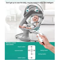 كرسي الهزاز الكهربائي للأطفال بخمس سرعات، 10 أغانٍ...
