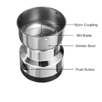 مطحنة قهوة وتوابل كهربائية ستانلس ستيل 200 واط سعة...