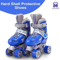 حذاء تزلج 4 عجلات للأطفال قابل للتعديل مع حماية مق...