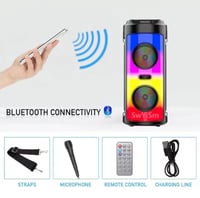 مكبر صوت ZQS-4248 اللاسلكي المحمول مع بطارية قابلة...