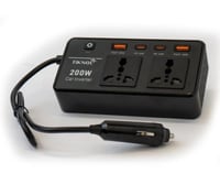 محول كهرباء سيارة 200 واط من TiKNAL بمنفذين AC و4...