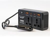 محول كهرباء سيارة 200 واط من TiKNAL بمنفذين AC و4...