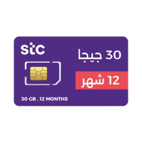 شريحة STC كويك نت داش كام 30 جيجا لمدة 12 شهر )