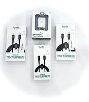 3 كيابل ايفون تايب سي + راس شحن جداري