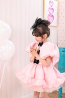 فستان اورقنزا أنيق ب فيونكات مخمل مرصعة بـ كرستال...