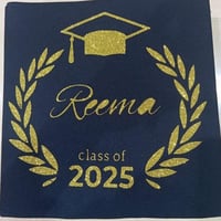 قبعة تخرج طباعة الاسم حسب الطلب