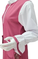 مريول كويتي بقميص متصل موديل 1 وردي