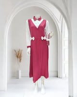 مريول وردي بقميص متصل موديل كويتي( 13 )