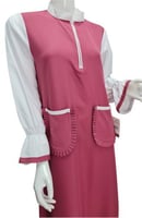 مريول كويتي بقميص متصل موديل 1 وردي