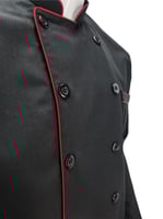 جاكيت طباخ اسود مع زيج احمر