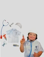 ملابس مهن للأطفال ( طبيب ) من عمر 3 إلى 7 سنوات