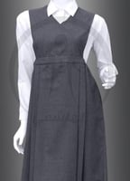 مريول رمادي مع الشعار بدون قميص متوسط (هبه )