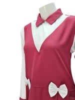 مريول وردي بقميص متصل موديل كويتي( 13 )