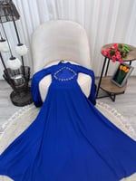 فستان نيلي بضهر مفتوح