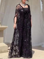 فستان ليتي مكسور ألماس أسود مميز