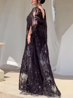 فستان ليتي مكسور ألماس أسود مميز