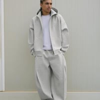 Gray set: oversized pants and sweater