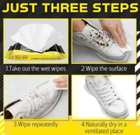 80قطعة مناديل مبللة منظفة للأحذية من الاوساخ والبق...