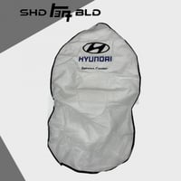 قماش مقاعدامامية هونداي ابيض اطراف اسود