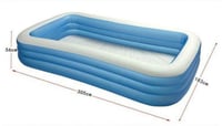 58484 بركة سباحة عائلية مقاس 3.05×1.83×0.56 متر لل...