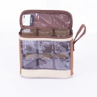 شنطة علب بهارات دورين عدد 6 علب صغير قماش بوليستر...