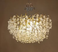 ثريا جنيهات قزاز ابيض + كريستال مقاس 80سم 8080/800