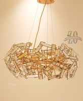 ثريا كريستال موديل حديث وراقي شكل دائري مقاس 1م 92...