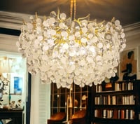 ثريا جنيهات قزاز ابيض + كريستال مقاس 80سم 8080/800