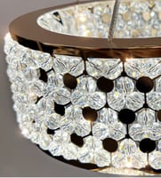 ثريا ليد ستيل ذهبي مسطيل 1م * 30سم 9956