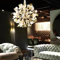 ثريا ستيل ذهبي مع رخامي شكل كروي قطر 75سم 7161