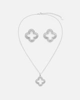 طقم نسائي أنيق بلون فضي