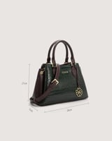 شنطة نسائية عملية من الجلد بلون أخضر