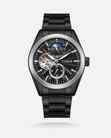 ساعة إشراق الرجالية اتوماتيك بلون أسود