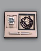 طقم هدية رجالي ساعة وسبحة وقلم