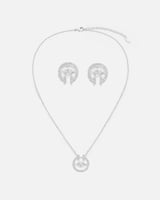 طقم نسائي أنيق بلون فضي