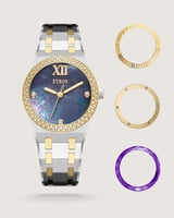 ساعة فاتن النسائية ستيل بلون ذهبي وفضي