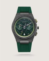 ساعة الزمن رجالية من الربل بلون أخضر