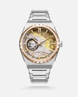 ساعة سديم الرجالية اتوماتيك بلون فضي