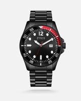 ساعة رجالية من الستيل بلون أسود