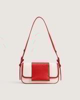 شنطة حِرفة النسائية لكل يوم بلون أبيض وأحمر.