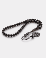 سبحة من حجر البكلايت باللون البني